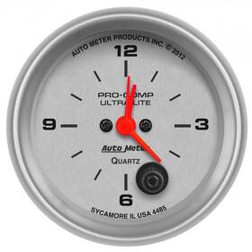 4485 Autometer Gauge Clock 2 5/8 Inch 12hr Analog Ultra-lite