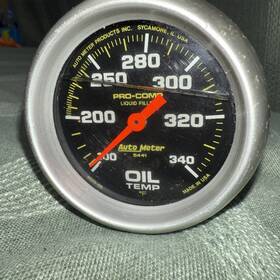 4526-08 Autometer Pro-comp Liquid Filled 2 5/8 Inch Mechanical Oil Temp Gauge