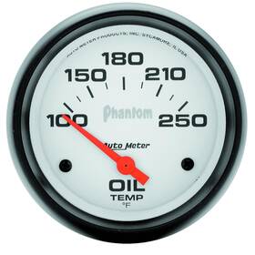 5847 Autometer Phantom Air-core Electric Oil Temp Gauge 2-5/8