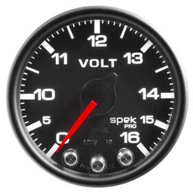 P34432 Autometer Spek-pro Gauge Voltmeter Compatible With 2 1/16in 16v Stepper Motor