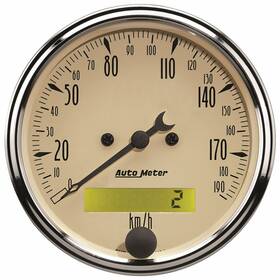 Tlx-atm1887-m-cl360a70 Autometer Speedometer 3-1/8in 0-190km/h Antique Beige Elec. Programmable