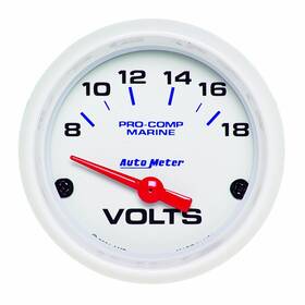 Tlx-atm200756-cl360a70 Autometer Voltmeter Gauge Marine White 2-1/16in 18v Electric