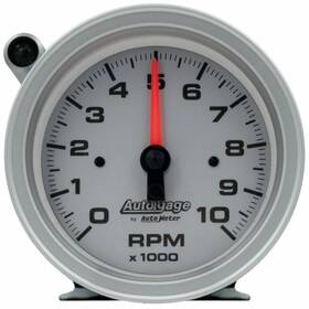 Tlx-atm233909-cl360a70 Autometer Gauge Tachometer 10k Rpm 3 3/4in Shift-light - Silver Dial/black Case