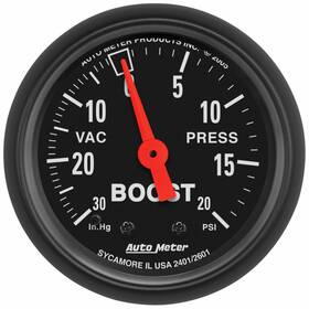Tlx-atm2601-cl360a70 Autometer Boost Vacuum Gauge Z Series 52mm 20 Psi Mechanical
