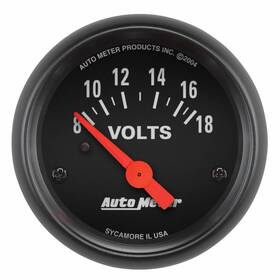 Tlx-atm2645-cl360a70 Autometer Volmeter Gauge Z-series 52mm 8-18 Volts
