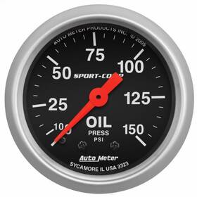 Tlx-atm3323-cl360a70 Autometer Sport Comp Oil Pressure Gauge Mechanical 52mm 0-150 Psi