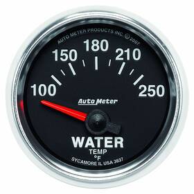 Tlx-atm3837-cl360a70 Autometer Water Temperature Gauge Gs 52mm 100-250 Deg F Short Sweep Electronic