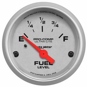 Tlx-atm4316-cl360a70 Autometer Fuel Level Gauge Ultra-lite 52mm 240 Ohms Empty/33 Full Short Tlx-atm4316-cl360a70 Autometer Fuel Level Gauge Ultra-lite 52mm 240 Ohms Empty/33 Full Short