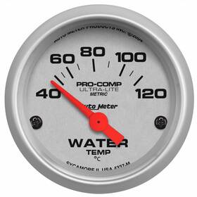 Tlx-atm4337-m-cl360a70 Autometer Water Temp Gauge Ultra-lite 52mm 40-120 Deg C Short Sweep Electronic