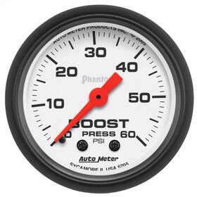 Tlx-atm5705-cl360a70 Autometer Boost Gauge Phantom 52mm 0-60 Psi Mechanical