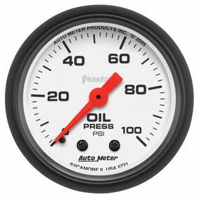 Tlx-atm5721-cl360a70 Autometer Oil Pressure Gauge Phantom 52mm 0-100 Psi Mechanical