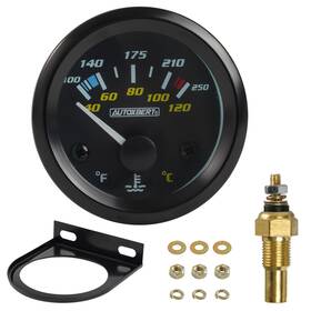 1g2061445efus Autoxbert 52mm Universal Water Temp Coolant Temperature Gauge C And F Meter 2 Inch W Sensor
