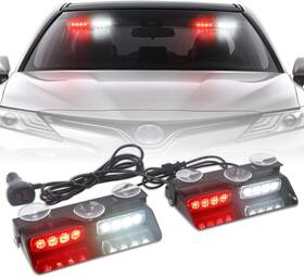 Xr-s1-16 Autronledlight Xridonsen 2 In 1 Emergency Dash Lights Red White Volunteer Red/white