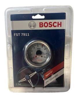 Fst7911 Bosch Sport Ii 2-5/8 Inch Tachometer Tach Gauge White Face 0-8000 Rpm