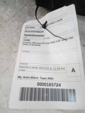 257-14285 Buick Speedometer Cluster Mph And Kph Umn Opt Uhs Fits 19-20 Envision 408636