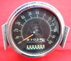 530-bo-gb Checker Cab Vintage Speedometer 120mph In Dash Gauge