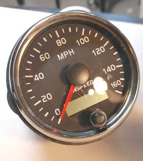 101874 Chenqing Universal 85mm Speedometer 0-160mph Speed Gauge Meter For 12v/24v Car Truck