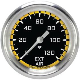 Ax399yapf Classic Instruments Autocross Yellow 2-5/8 Inch External Air Temperature