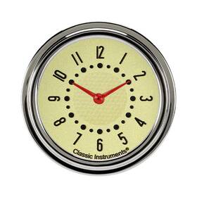 Bet92b Classic Instruments 55 56 Chevy Bel Air Era Iii 2 5/8 Inch Clock Tan