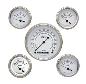 Cw00slf Classic Instruments White Series 5-gauge Set