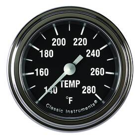 Hr126slf-02 Classic Instruments Hot Rod 2 1/8 Inch Full Sweep Water Temperature Gauge