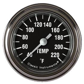 Hr129slf Classic Instruments Engine Coolant Temperature Gauge - Hot Rod 2 1/8 Inch Stock Eli