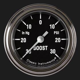 Hr141slf Classic Instruments Hot Rod 2 1/8 Inch Boost/vac Gauge