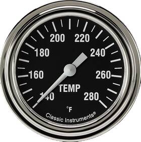 Hr326slf-06 Classic Instruments Hot Rod 2 5/8 Inch Full Sweep Water Temperature Gauge