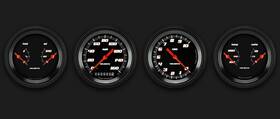 Vs05bblf Classic Instruments Velocity Black Series Four Gauge Set
