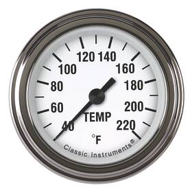 Wh129slf Classic Instruments White Hot 2-1/8 Inch Stock Eliminator Temperature Gauge