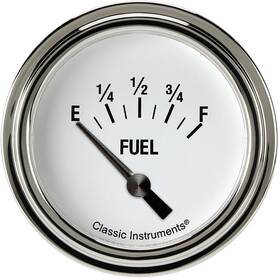 Wh214slf Classic Instruments Fuel Level Gauge White Hot 2-5/8 Inch