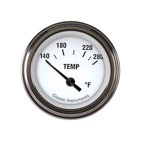 Wh26slf Classic Instruments White Hot Series Water Temperature Gauge