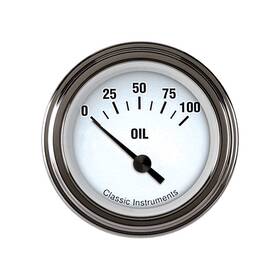 Wh81slf Classic Instruments White Hot 2 1/8 Inch Oil Pressure