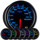 Gs-c701-100 Color 52mm 7 Boost - Diesel Turbo Black Psi 100 Gauge Glowshift