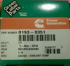 0193-0351 Coolant Gauge Temp.