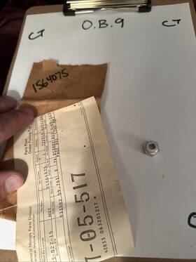 1564075 Corvette 1963-1967 C2 Nos Gm Odometer Trip Cable Retaining/mounting Nut