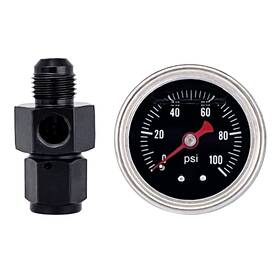 Cy6an100 Cyonruan Fuel Pressure Gauge With 6an Take Off Fitting 0-100psi 1-1/2 Inch