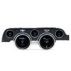 10838dd Dakota Digital 1967 Mustang Instrument System - Standard Black Bezel With Blue