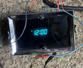 Clk-57c Dakota Digital 1957 Chevy Car Vfd Clock Gauge Kit Teal Display 57 Gauges