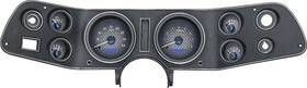 Dd708111 Dakota Digital 1970-81 Camaro Vhx Gauge Set With Carbon Fiber Look Face And Blue