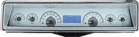 Dd814b Dakota Digital 1966-67 Nova Vhx Dash Gauge Set With Silver Alloy Face And Blue