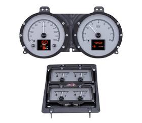 Hdx-68c-cac-s Dakota Digital Gauge Kit Direct Fit Hdx Analog/digital Silver Face