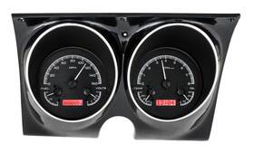 Vhx-67c-cam-k-r Dakota Digital 1967-68 Chevy Camaro/firebird Vhx System Black Alloy Style Face Red Display