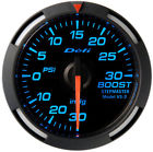 Df06501 52mm Racer Defi Blue -30inhg Turbo Gauge 30psi Boost Led