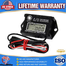49uaflrt903 Digital Tach Hour Meter Tachometer Gauge For 2 Or 4 Stroke Gas Engines Atv Utv