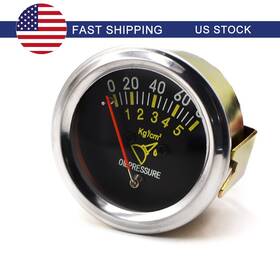 101133 Dyno Racing 2 Inch 52mm Universal Mechanical Auto Car Oil Press Pressure Gauge Meter 0-80 Psi