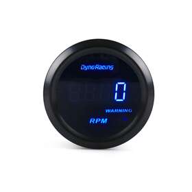 Bxc101459-1 Dyno Racing 2 Inch 52mm Digital Blue Led Tacho Car Tachometer Gauge 0-9999 Rpm Smoke Face Meter