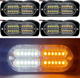 8542073853 Ease2u E 12-24v 24-led Super Bright Led Emergency Strobe Lights Warning White Amber