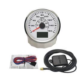 912-00141 Eling Universal Car Motorcycel Gps 0-160mph White Stainless Steel