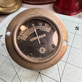 6001-n Emco Vintage Car Motorcycle 30 Amperes Charge Discharge Gauge Untested-for Parts